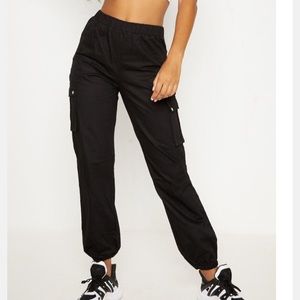 Pretty little thing black cargo joggers BRAND NEW